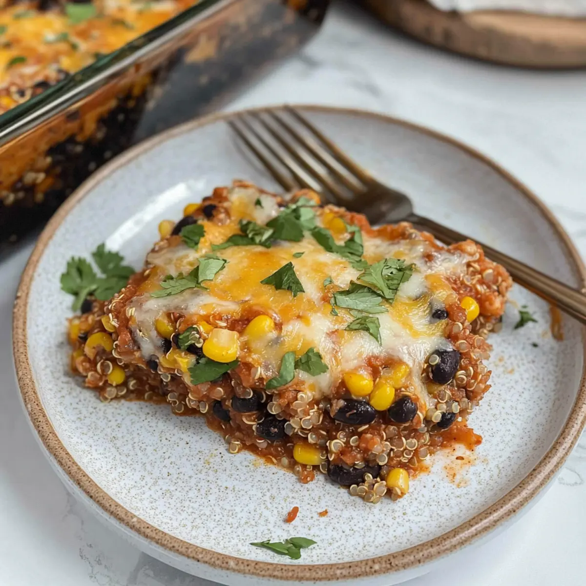 Vegetarian Black Bean Quinoa Casserole