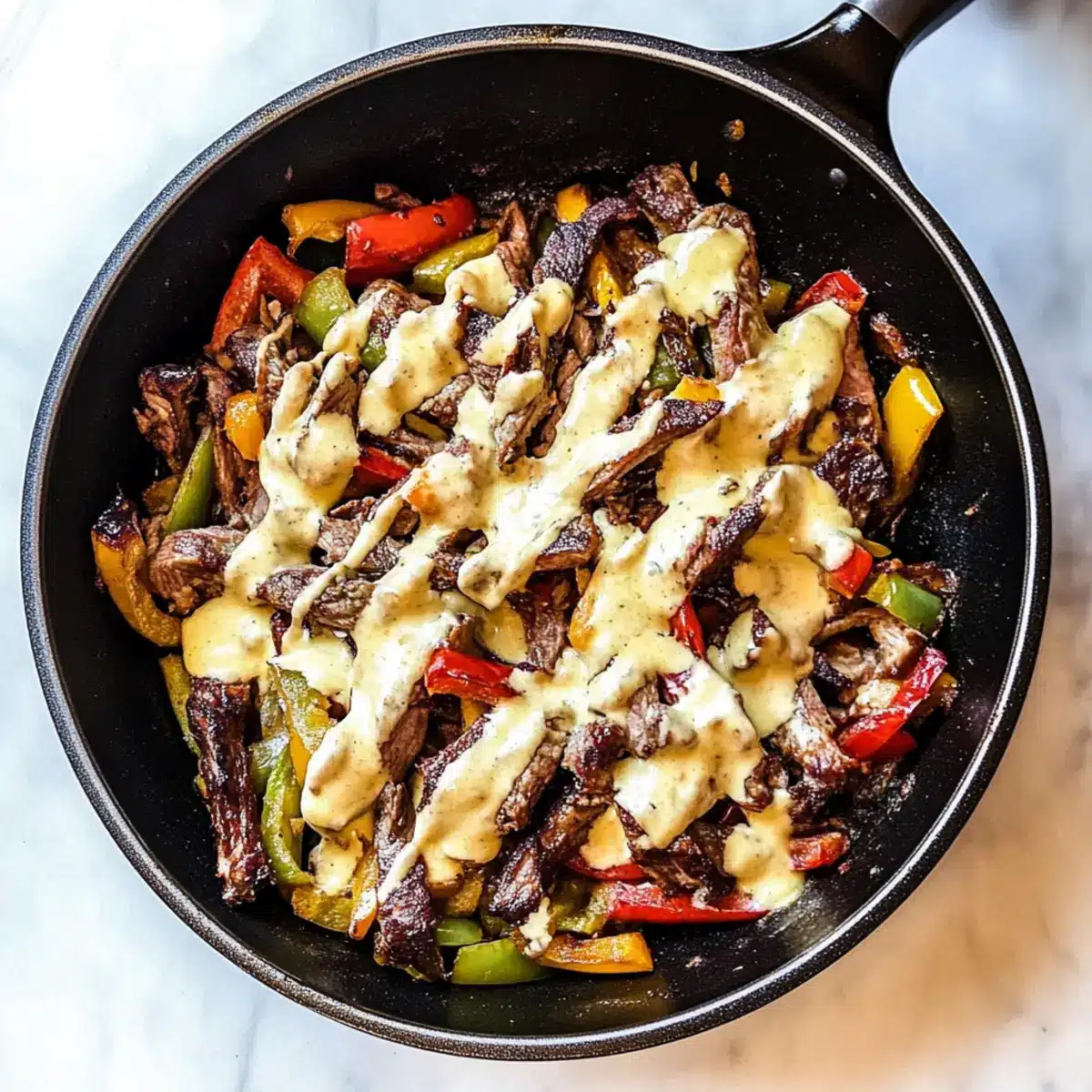 Philly Cheesesteak Skillet