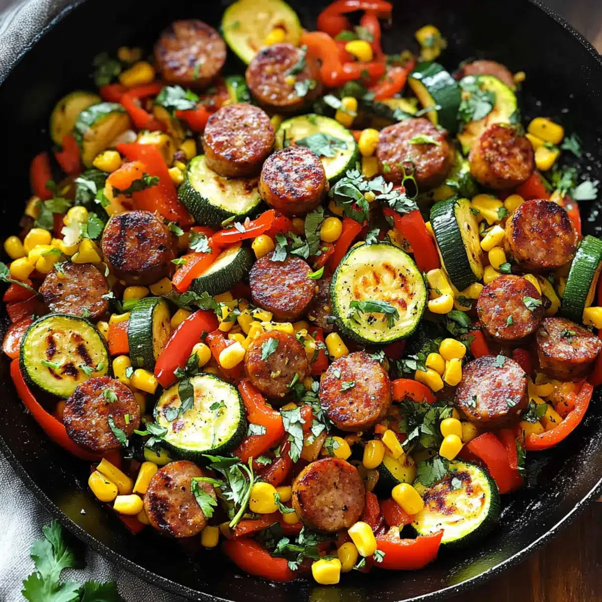 Sausage and Veggies Skillet