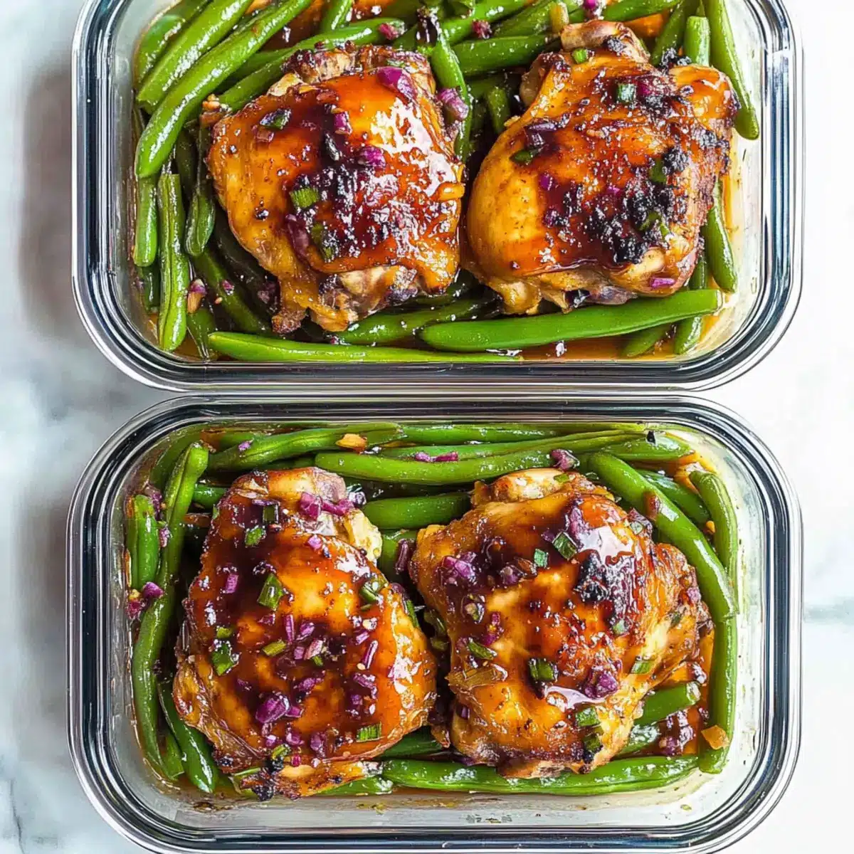 Asian Chicken Thighs & Spicy Green Beans