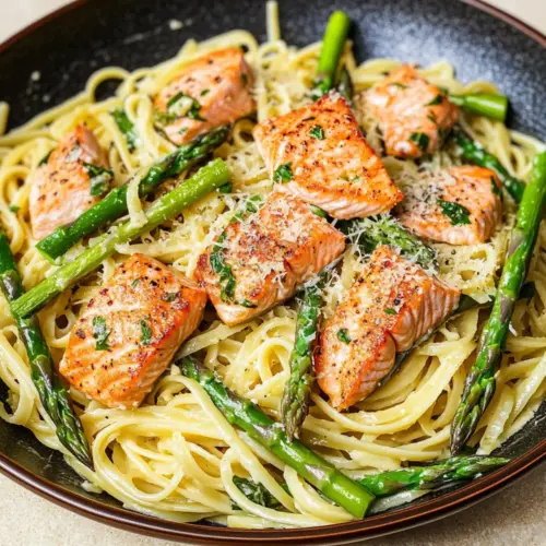 Salmon and Asparagus Pasta