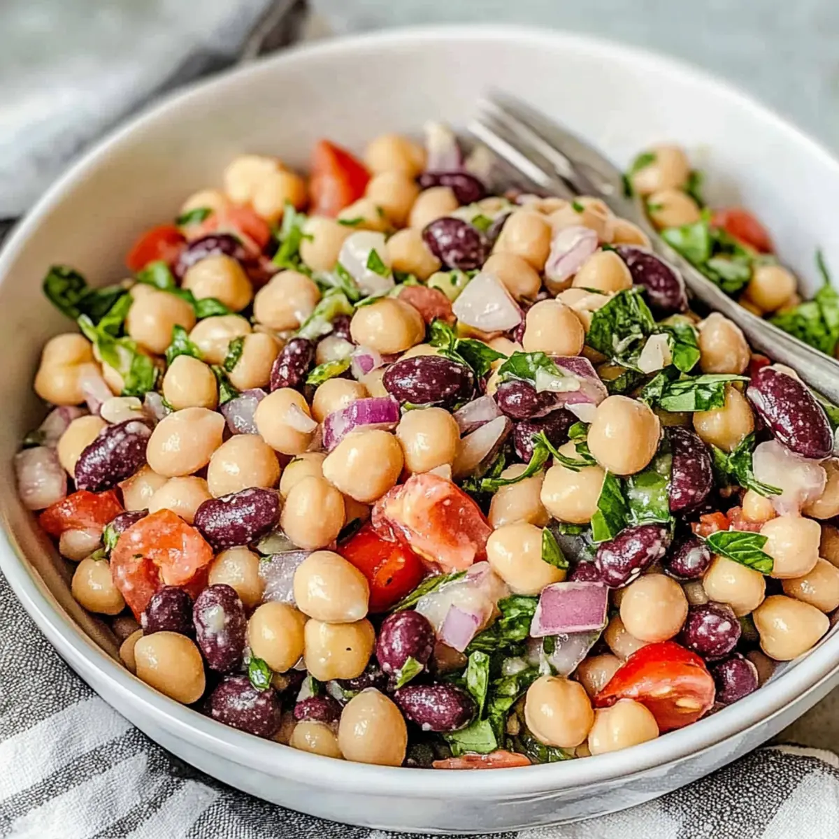 Lemon Basil Three Bean Salad