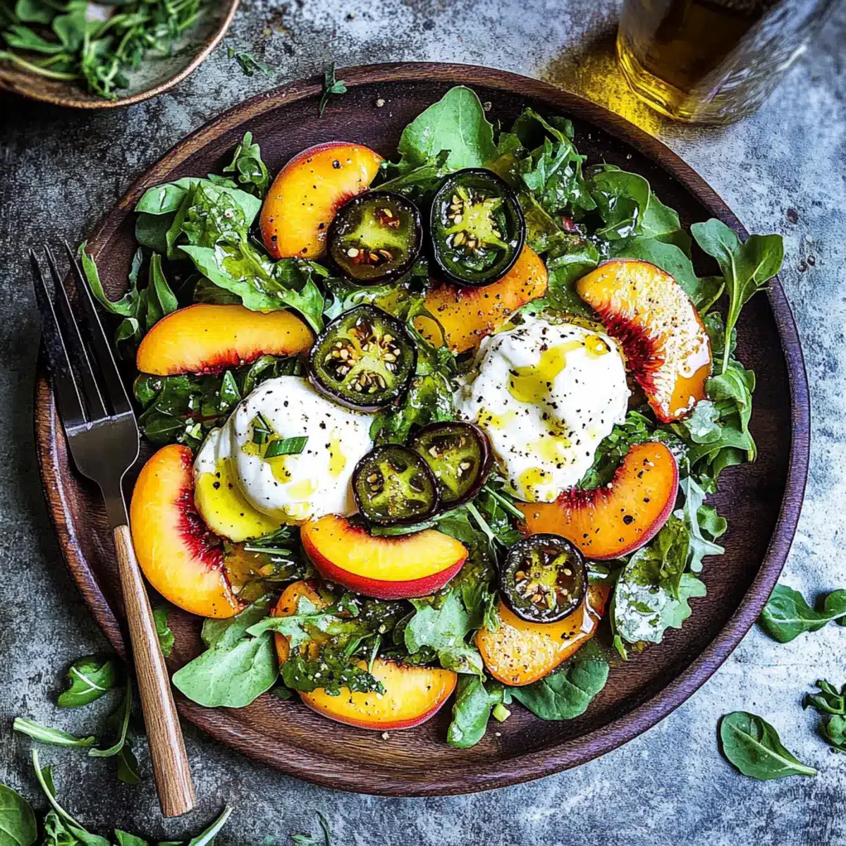 Peach and Burrata Salad