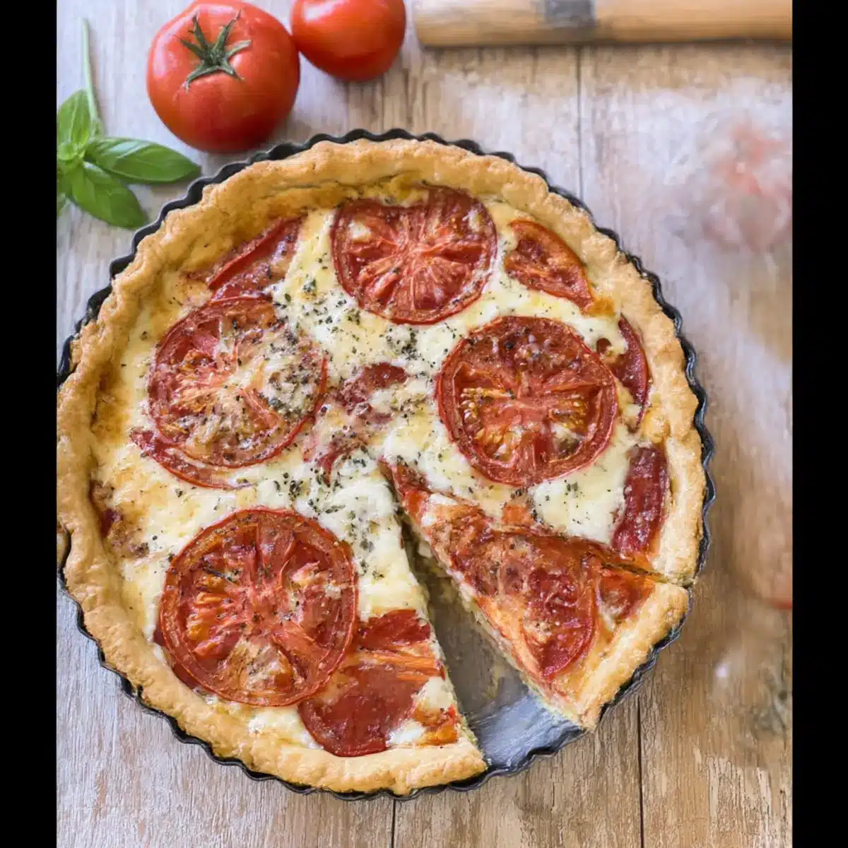 Italian Cheese and Tomato Pie