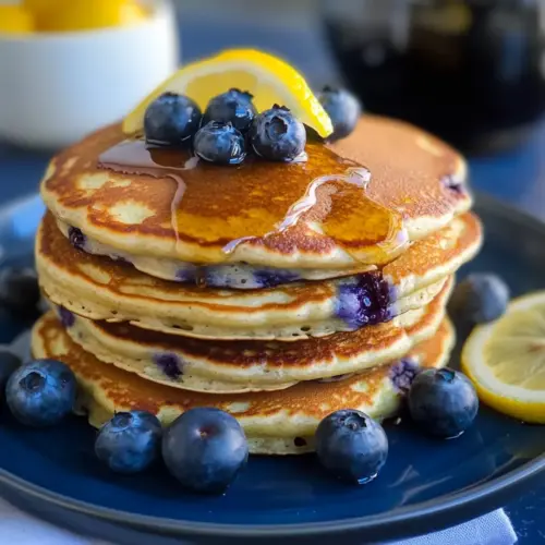 Paleo Lemon Blueberry Pancakes