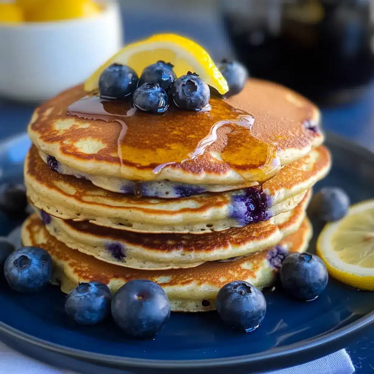 Paleo Lemon Blueberry Pancakes